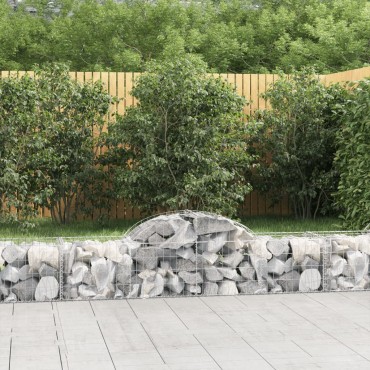 vidaXL Συρματοκιβώτια Τοξωτά 25 τεμ. 200x50x40/60 εκ. Γαλβαν. Ατσάλι