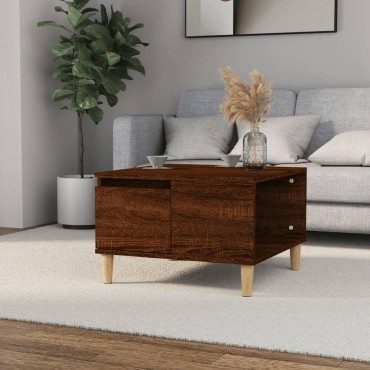 vidaXL Τραπεζάκι Σαλονιού Καφέ Δρυς 55x55x36,5cm Επεξεργασμένο Ξύλο 1 τεμ.