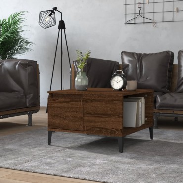 vidaXL Τραπεζάκι Σαλονιού Καφέ Δρυς 55x55x36,5cm Επεξεργασμένο Ξύλο 1 τεμ.
