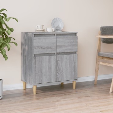 vidaXL Ντουλάπι Γκρι Sonoma 60x35x70cm από Επεξεργασμένο Ξύλο 1 τεμ.