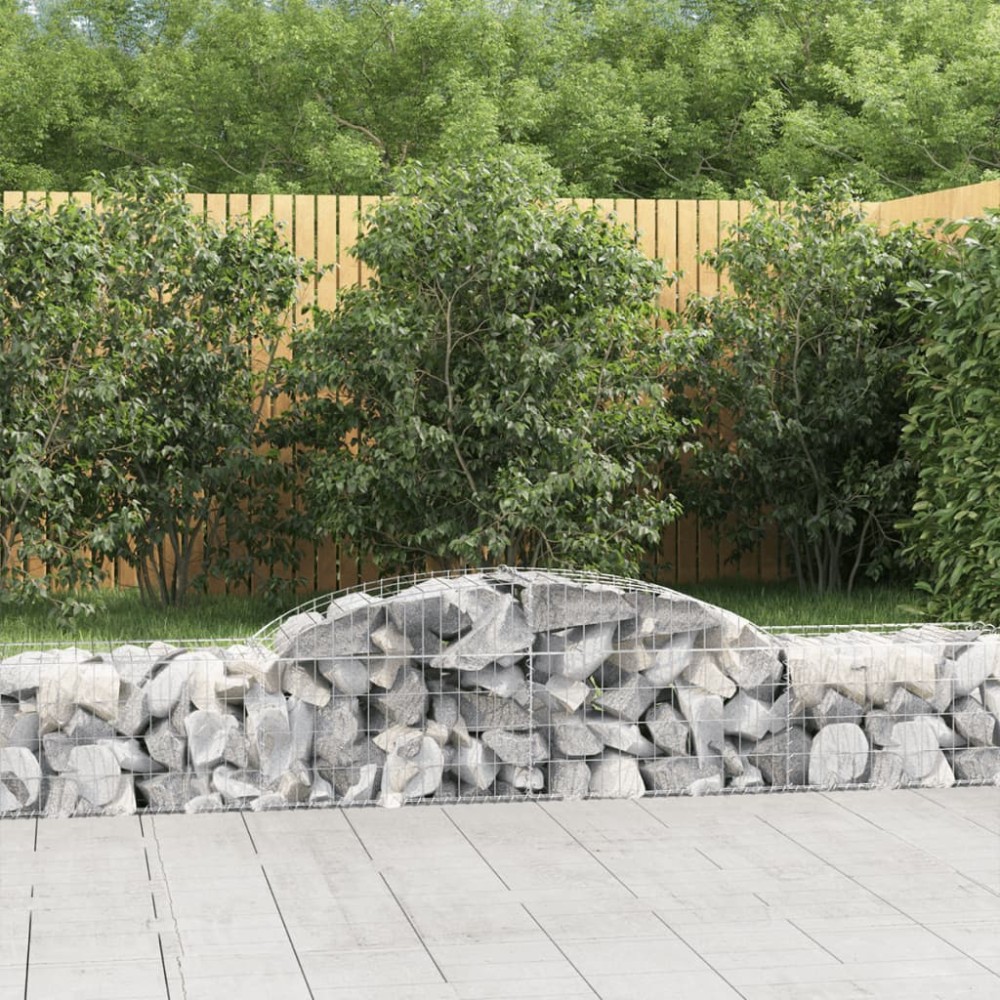 vidaXL Συρματοκιβώτιο Τοξωτό 300x50x40/60εκ. από Γαλβανισμένο Χάλυβα