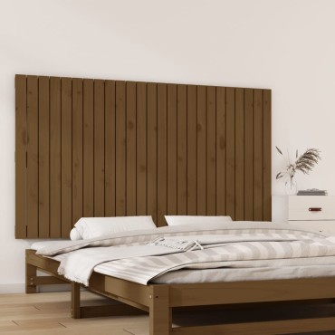 vidaXL Κεφαλάρι Τοίχου Μελί 159,5x3x90cm από Μασίφ Ξύλο Πεύκου 1 τεμ.