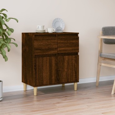 vidaXL Μπουφές Καφέ Δρυς 60x35x70cm από Επεξεργασμένο Ξύλο 1 τεμ.