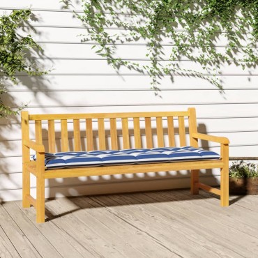 vidaXL Μαξιλάρι Πάγκου Κήπου Μπλε&Λευκό Ριγέ 150x50x7 εκ Ύφασμα Oxford