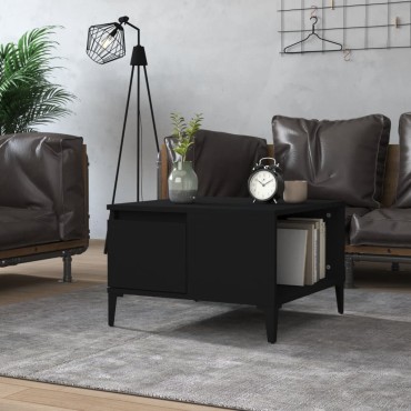 vidaXL Τραπεζάκι Σαλονιού Μαύρο 55x55x36,5cm από Επεξεργασμένο Ξύλο 1 τεμ.