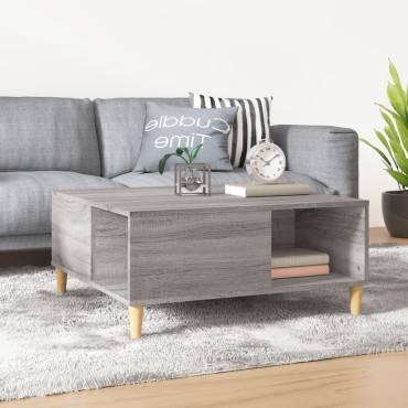 vidaXL Τραπεζάκι Σαλονιού Γκρι Sonoma 80x80x36,5cm Επεξεργασμένο Ξύλο 1 τεμ.