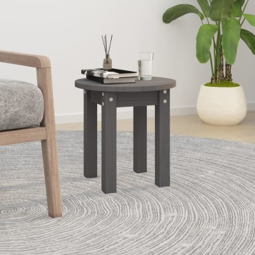 vidaXL Τραπεζάκι Σαλονιού Γκρι 35x35cm από Μασίφ Ξύλο Πεύκου 1 τεμ.