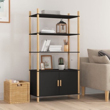 vidaXL Ντουλάπι Μαύρο 80x40x153cm από Επεξεργασμένο Ξύλο 1 τεμ.