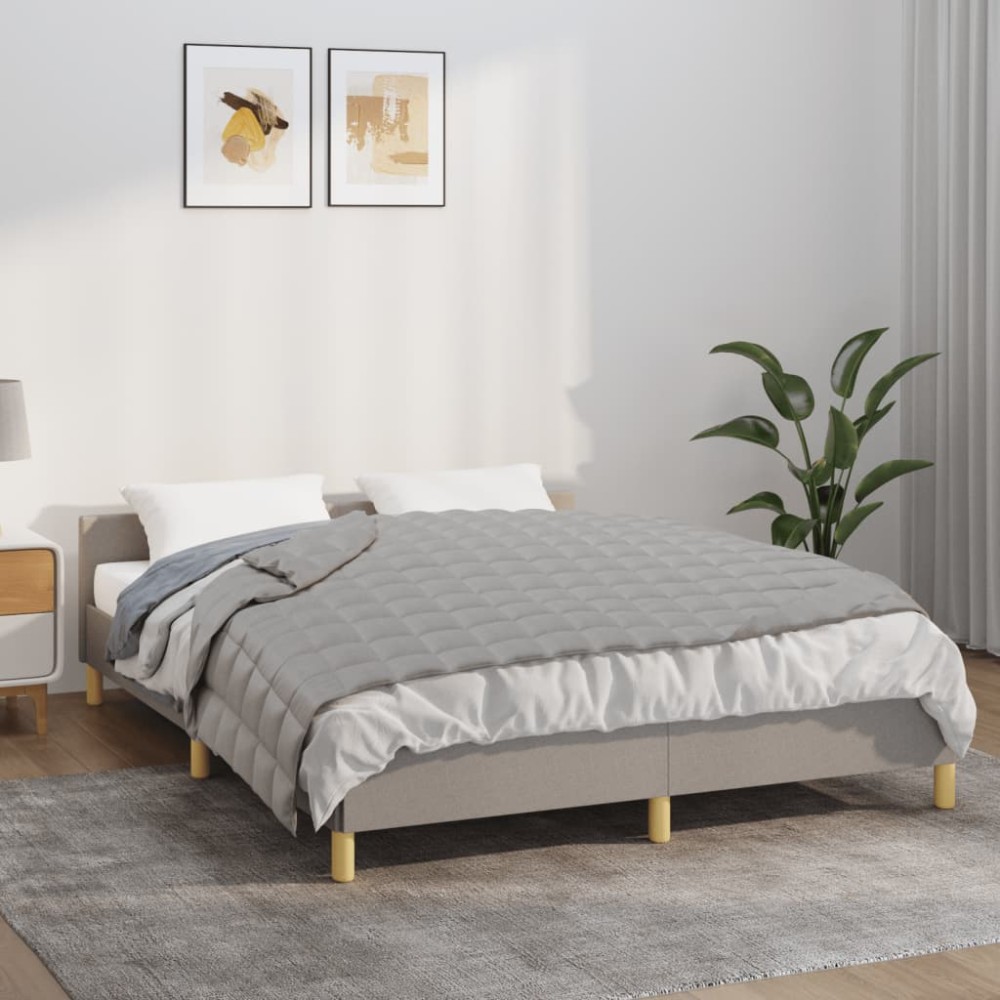 vidaXL Κουβέρτα Βαρύτητας Γκρι 138 x 200 εκ. 10 κ. Υφασμάτινη