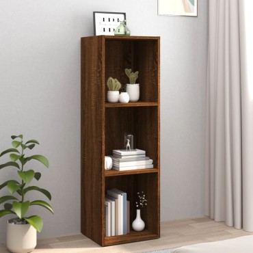 vidaXL Βιβλιοθήκη/Έπιπλο Τηλεόρασης Καφέ Δρυς 36x30x114cm Επεξ. Ξύλο 1 τεμ.