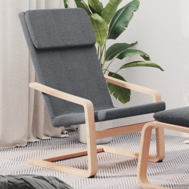 vidaXL Πολυθρόνα Relax Σκούρο Γκρι Υφασμάτινη 59x82x98cm 1 τεμ.