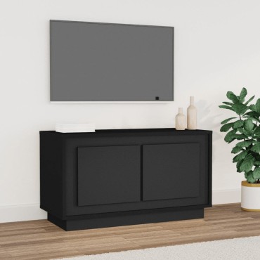 vidaXL Έπιπλο Τηλεόρασης Μαύρο 80x35x45cm από Επεξεργασμένο Ξύλο