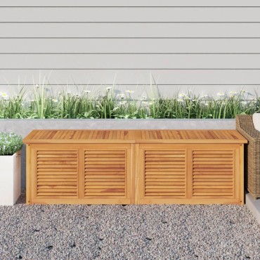 vidaXL Μπαούλο Αποθήκευσης Κήπου με Τσάντα 175x50x55cm Μασίφ Ξύλο Teak 1 τεμ.