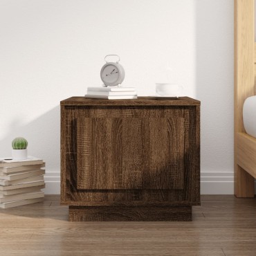 vidaXL Τραπεζάκι Σαλονιού Καφέ Δρυς 51x50x44cm Επεξεργασμ. Ξύλο 1 τεμ.