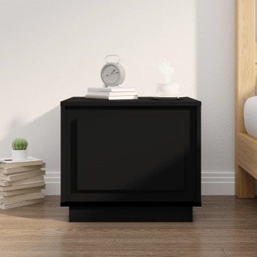 vidaXL Τραπεζάκι Σαλονιού Μαύρο 51x50x44cm από Επεξεργασμένο Ξύλο 1 τεμ.