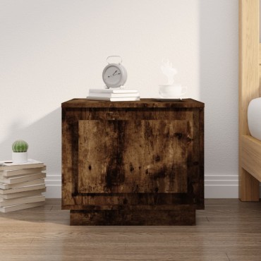 vidaXL Τραπεζάκι Σαλονιού Καπνιστή Δρυς 51x50x44cm Επεξεργασμ. Ξύλο 1 τεμ.
