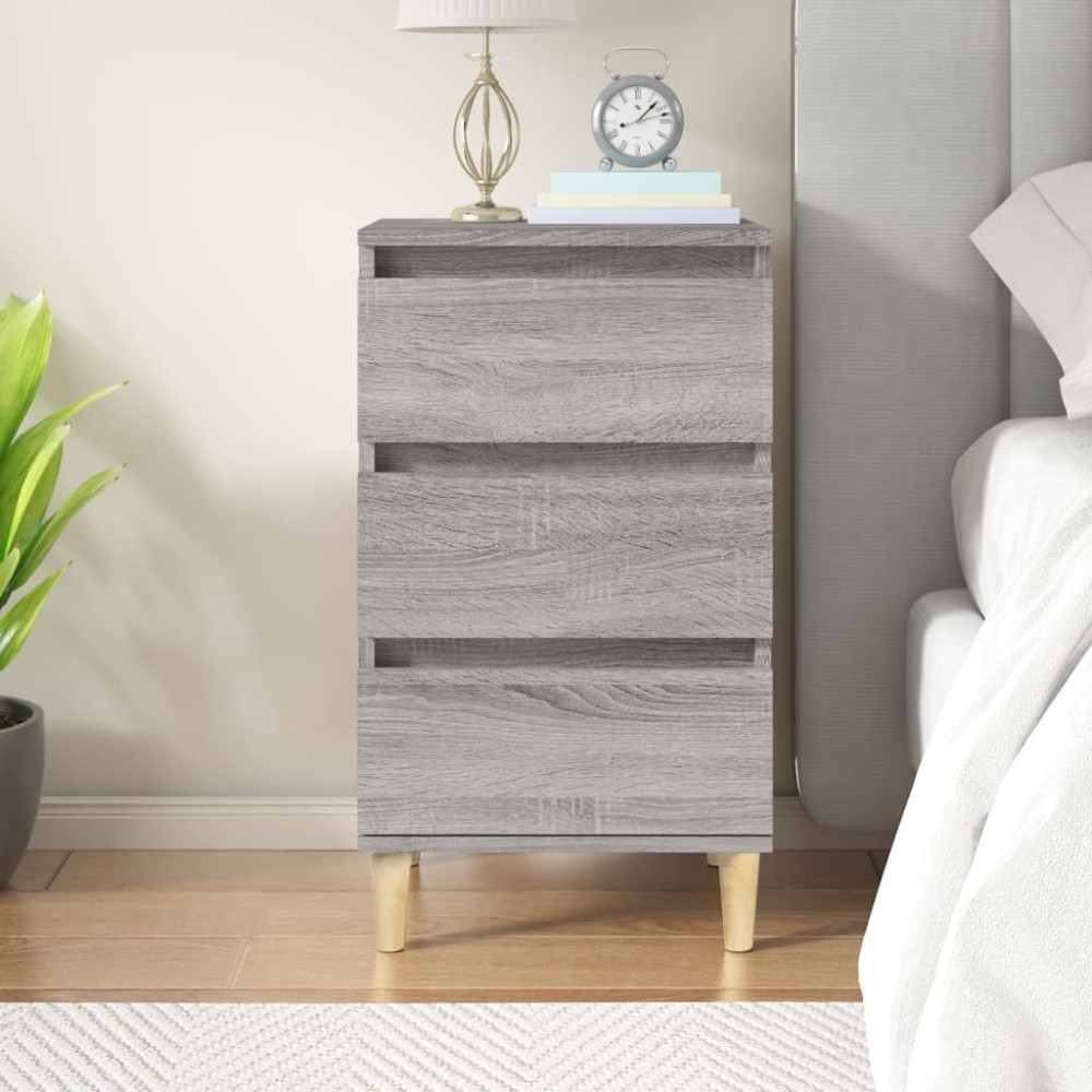 vidaXL Κομοδίνο Γκρι Sonoma 40x35x70cm από Επεξεργασμένο Ξύλο 1 τεμ.