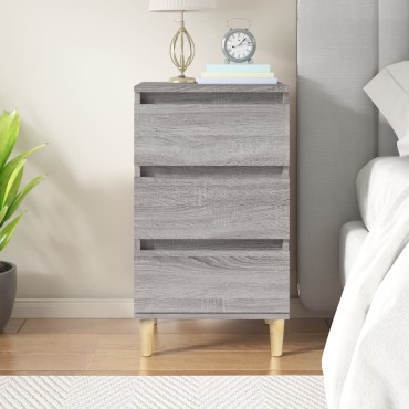 vidaXL Κομοδίνο Γκρι Sonoma 40x35x70cm από Επεξεργασμένο Ξύλο 1 τεμ.