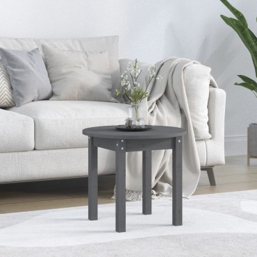 vidaXL Τραπεζάκι Σαλονιού Γκρι 45x40cm από Μασίφ Ξύλο Πεύκου 1 τεμ.