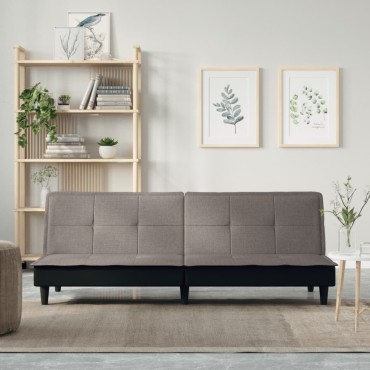 vidaXL Καναπές Κρεβάτι Taupe Υφασμάτινος 200x100x33cm 1 τεμ. Γωνιακός