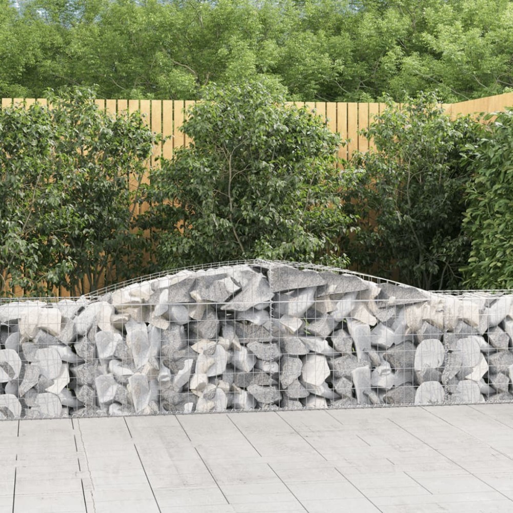 vidaXL Συρματοκιβώτιο Τοξωτό 400x50x60/80εκ. από Γαλβανισμένο Χάλυβα