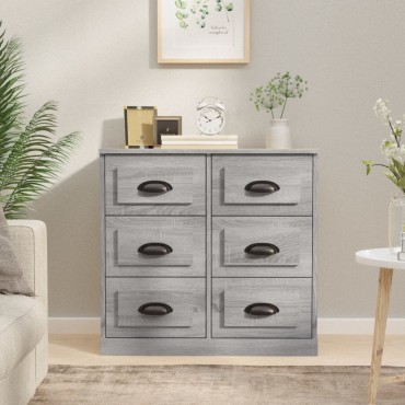 vidaXL Μπουφές Γκρι Sonoma 70x35,5x67,5cm από Επεξεργασμένο Ξύλο 1 τεμ.
