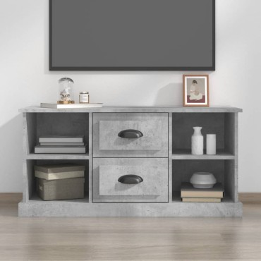 vidaXL Έπιπλο Τηλεόρασης Γκρι Σκυρ. 99,5x35,5x48cm Επεξ. Ξύλο
