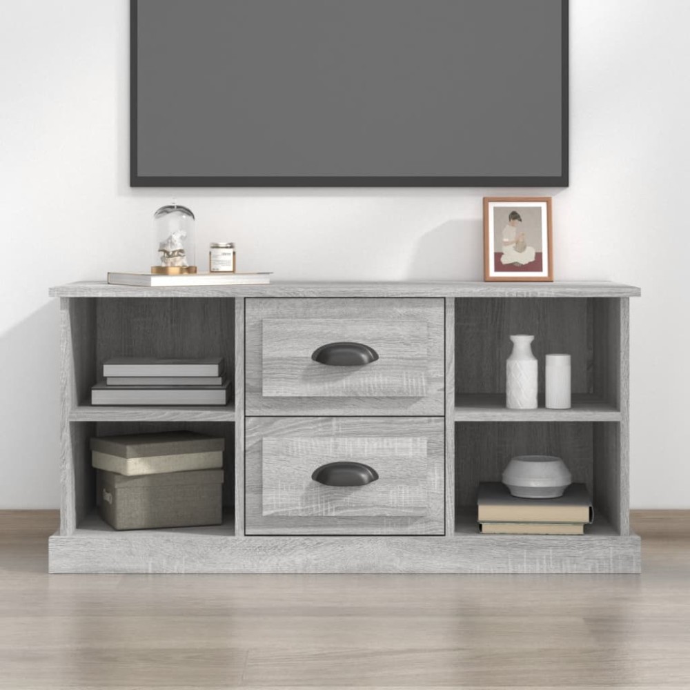 vidaXL Έπιπλο Τηλεόρασης Γκρι Sonoma 99,5x35,5x48cm από Επεξεργ. Ξύλο
