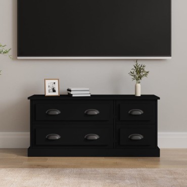 vidaXL Έπιπλο Τηλεόρασης Μαύρο 100x35,5x45cm Επεξ. Επεξεργασμένο Ξύλο