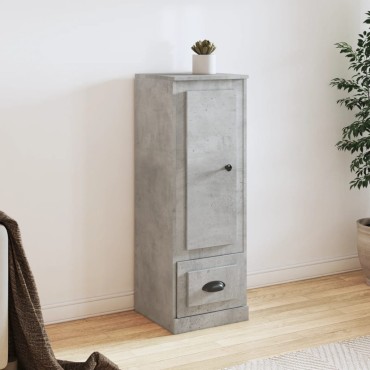 vidaXL Ντουλάπι Γκρι Σκυροδέματος 36x35,5x103,5cm Επεξεργασμένο Ξύλο 1 τεμ.