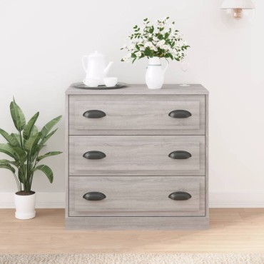 vidaXL Μπουφές Γκρι Sonoma 70x35,5x67,5cm από Επεξεργασμένο Ξύλο 1 τεμ.