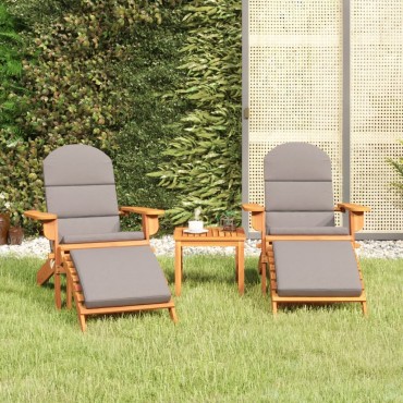 vidaXL Σαλόνι Κήπου Adirondack Σετ 3 τεμ. από Μασίφ Ξύλο Ακακίας 75x84x90cm