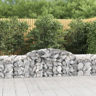 vidaXL Συρματοκιβώτιο Τοξωτό 300x50x60/80εκ. από Γαλβανισμένο Χάλυβα