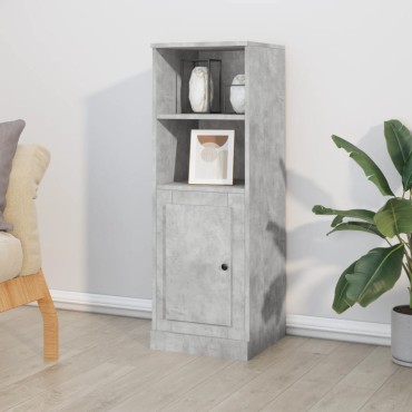 vidaXL Ντουλάπι Γκρι Σκυροδέματος 36x35,5x103,5cm Επεξεργασμένο Ξύλο 1 τεμ.