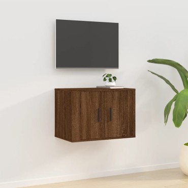 vidaXL Έπιπλο Τηλεόρασης Επιτοίχιο Καφέ Δρυς 57x34,5x40cm