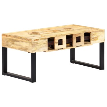 vidaXL Τραπέζι Σαλονιού Στιλ Κασέτας 100x52x45cm Μασίφ Ξύλο Μάνγκο 1 τεμ.