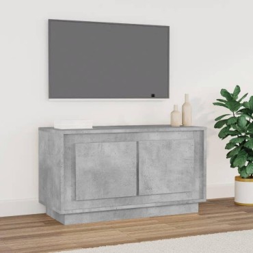 vidaXL Έπιπλο Τηλεόρασης Γκρι Σκυρ. 80x35x45cm Επεξ. Ξύλο
