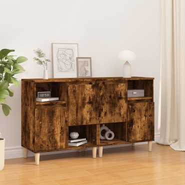 vidaXL Ντουλάπια 2 τεμ. Καπνιστή Δρυς 60x35x70cm Επεξεργασμένο Ξύλο