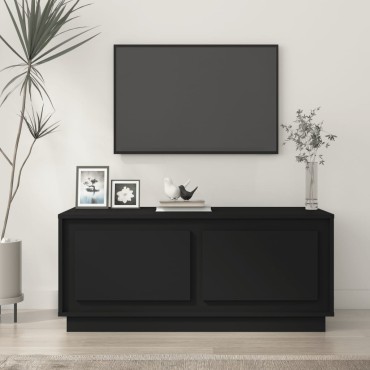 vidaXL Τραπεζάκι Σαλονιού Μαύρο 102x50x44cm από Επεξεργασμένο Ξύλο 1 τεμ.