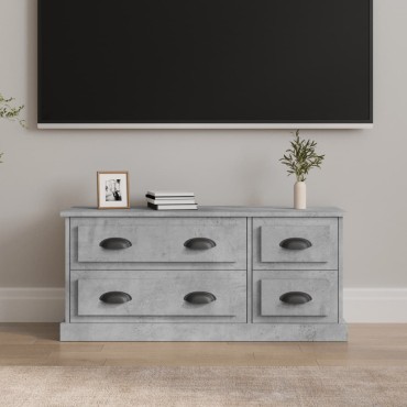 vidaXL Έπιπλο Τηλεόρασης Γκρι Σκυρ. 100x35,5x45cm Επεξ. Ξύλο