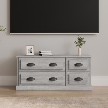 vidaXL Έπιπλο Τηλεόρασης Γκρι Sonoma 100x35,5x45cm Επεξ. Ξύλο