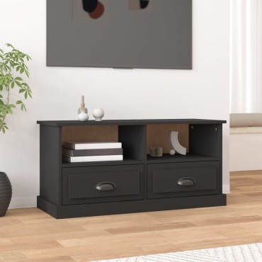 vidaXL Έπιπλο Τηλεόρασης Μαύρο 93x35,5x45cm Επεξεργασμένο Ξύλο