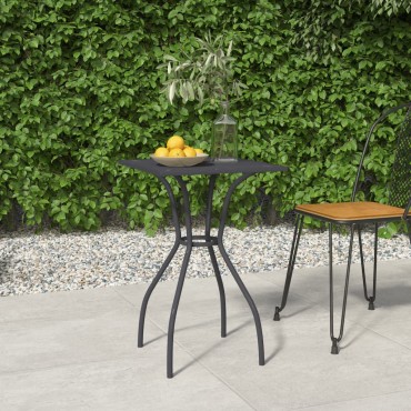 vidaXL Τραπέζι Κήπου Ανθρακί με Πλέγμα 50x50x7cm Ατσάλινο 1 τεμ.