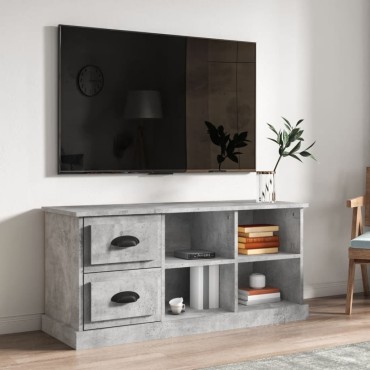 vidaXL Έπιπλο Τηλεόρασης Γκρι Σκυρ. 102x35,5x47,5cm Επεξ. Ξύλο