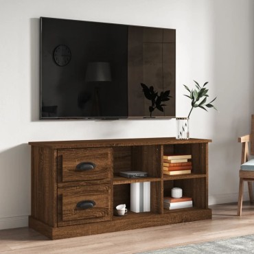 vidaXL Έπιπλο Τηλεόρασης Καφέ Δρυς 102x35,5x47,5cm Επεξεργασμένο Ξύλο