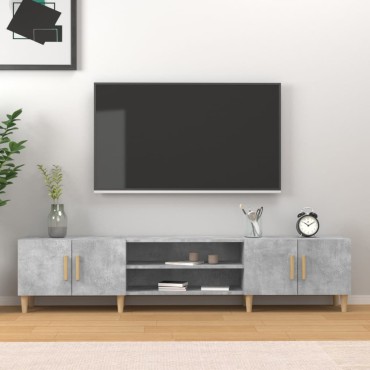 vidaXL Έπιπλο Τηλεόρασης Γκρι Σκυρ. 180x31,5x40cm Επεξ. Ξύλο