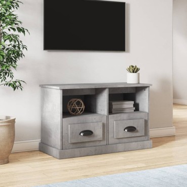 vidaXL Έπιπλο Τηλεόρασης Γκρι Σκυρ. 80x35x50cm Επεξ. Ξύλο