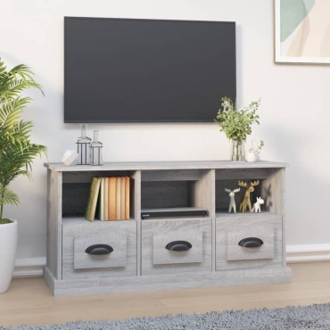 vidaXL Έπιπλο Τηλεόρασης Γκρι Sonoma 100x35x50cm Επεξεργασμένο Ξύλο