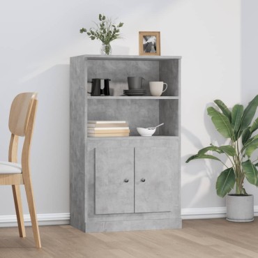 vidaXL Ντουλάπι Γκρι Σκυροδέματος 60x35,5x103,5cm Επεξεργασμένο Ξύλο 1 τεμ.