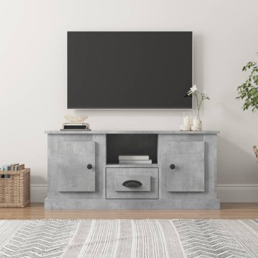 vidaXL Έπιπλο Τηλεόρασης Γκρι Σκυρ. 100x35,5x45cm Επεξ. Ξύλο